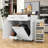 Elegant Kitchen Island with Removable Side Shelf, Tilt Trash Cabinet-968676790