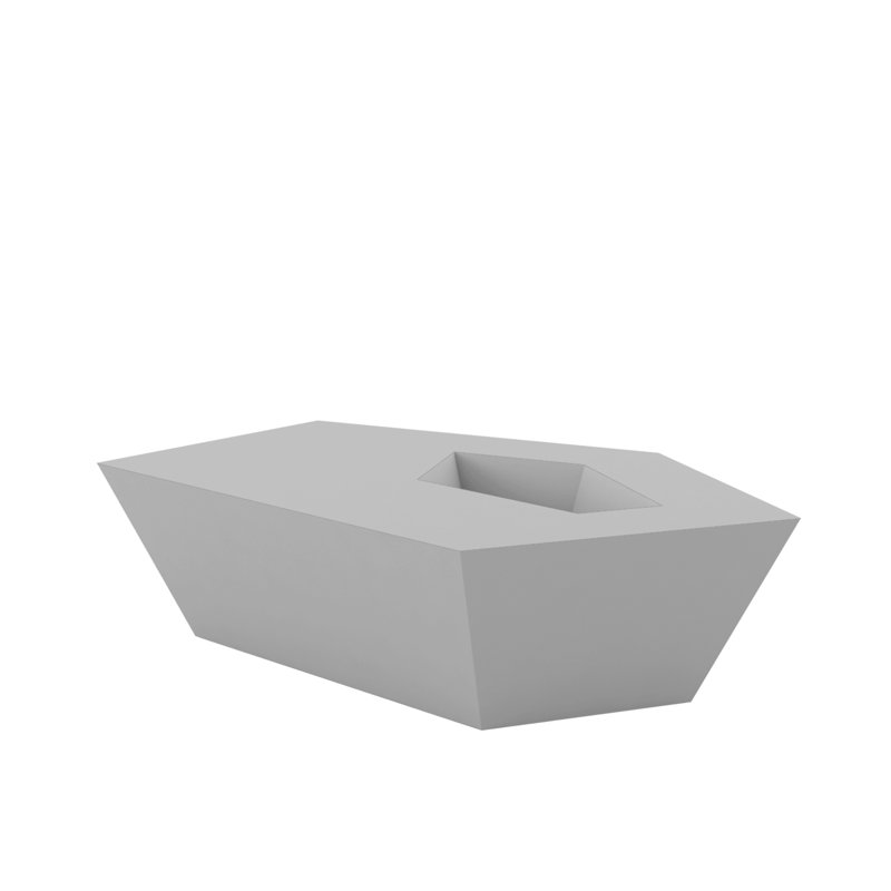Faz Plastic Coffee Table, Steel, 22.5" W x 23.5" L x 8.75" H