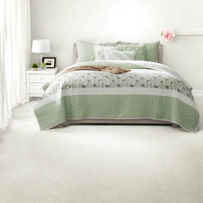 -piece Cotton Bedding Set With Decorative Pillows, Farmhouse Style, King/cal King