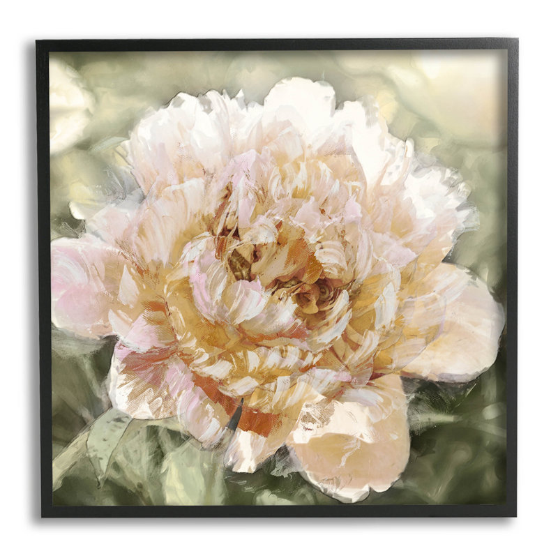 «Nature Flower Blossom», art numérique par Shawna Sullivan, H 12 po x l 12 po x P 1,5 po, Giclée encadrée noir minuit