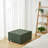 Tufted Square Storage Ottoman With Nailhead Trim, Green Upholstered Footstool For Living Room & Bedroom, Small Space Home Decor-656408088