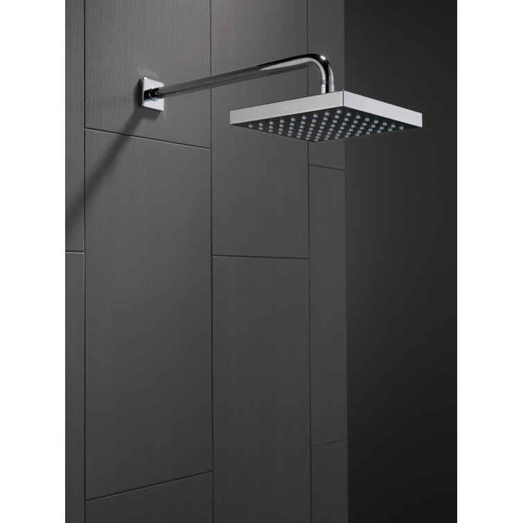 Universal Showering Components Square Single-Spray Rain Shower Head, Rainfall Shower Head 2.5 GPM