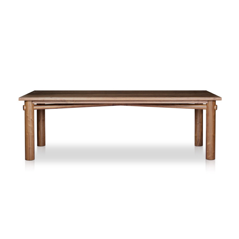 Walnut and MDF Rectangular Dining Table for 8