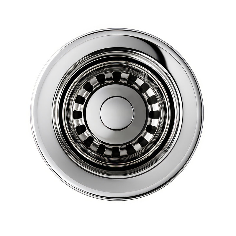 Whitehaus 2" Kitchen Basket Strainer, Polished Chrome