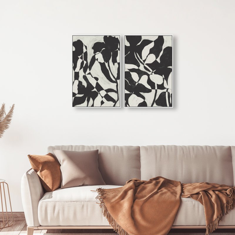 Contrast Nature Set Set by Oliver Gal, 50"H x 34"W, White Floater Frame