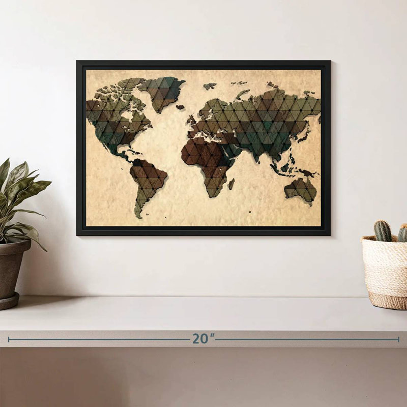 Carte du monde unique Aliaz, H 9 po x l 13 po