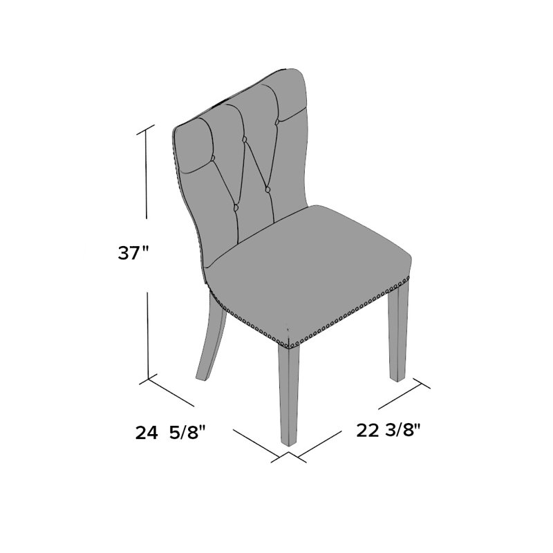 Chaise d'appoint Bardsey, Bleu très foncé