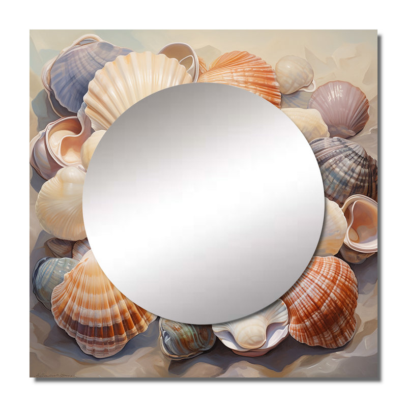 Emara - Art mural miroir carré pour salle de bain, 23 po x 23 po