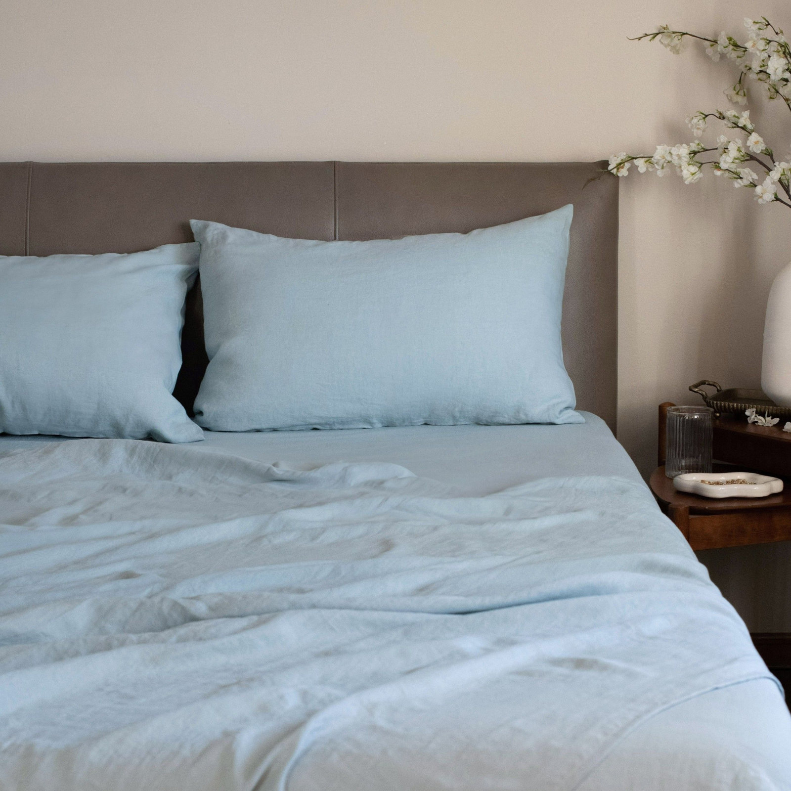 Linen Pillowcase, Standard Pillowcase, Wave