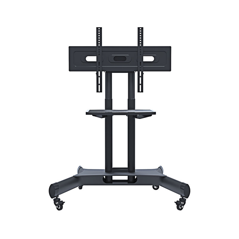 Universal Swivel TV Stand Height Adjustable Table Top, Black