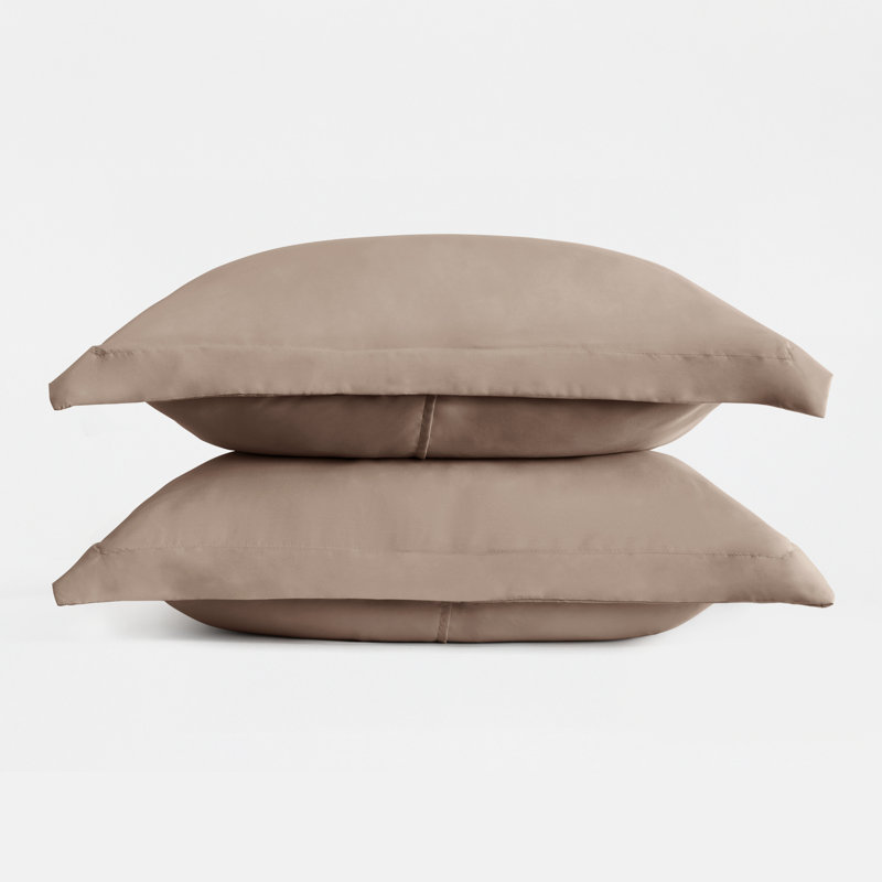 Pillow Shams 2-Pack Microfiber Ultra Soft Bedding, Taupe, Standard
