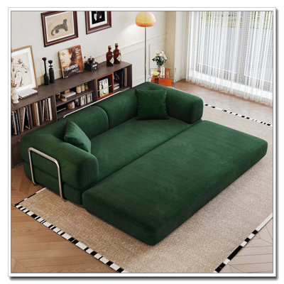 78.8" Compression Sofa,Convertible Floor Sofa Bed-With Pillow Back Support Armrest,Comfy Futon Couch Sleeper Bed,Loveseats Boneless Modular Sectional Sofa,Corduroy Fabric