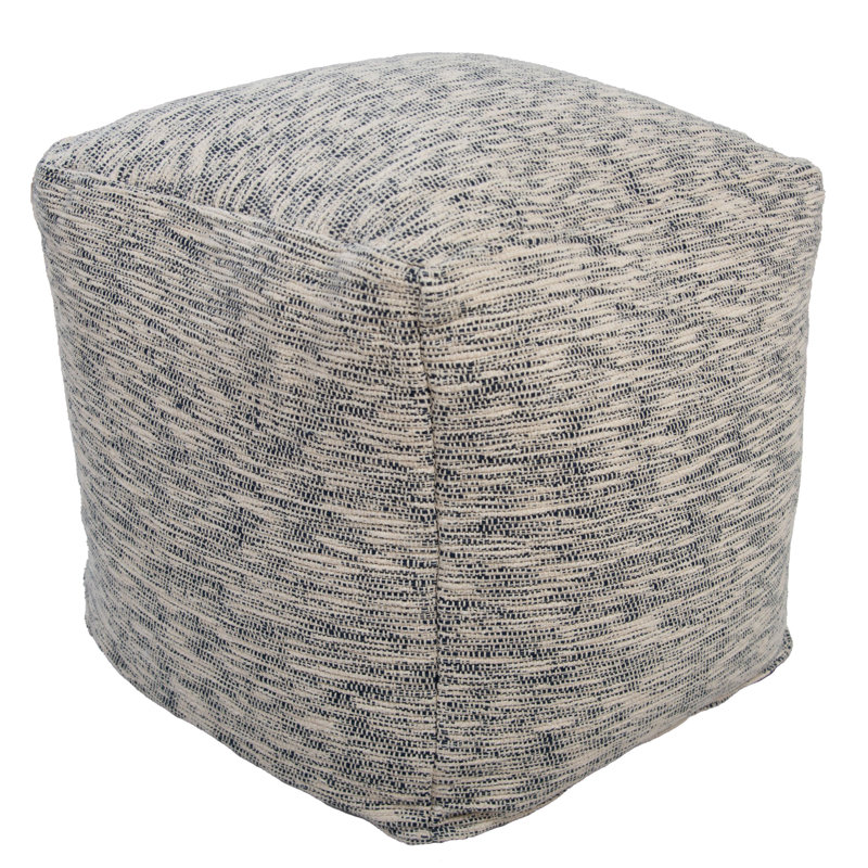 Pouf en coton tissé / polyester