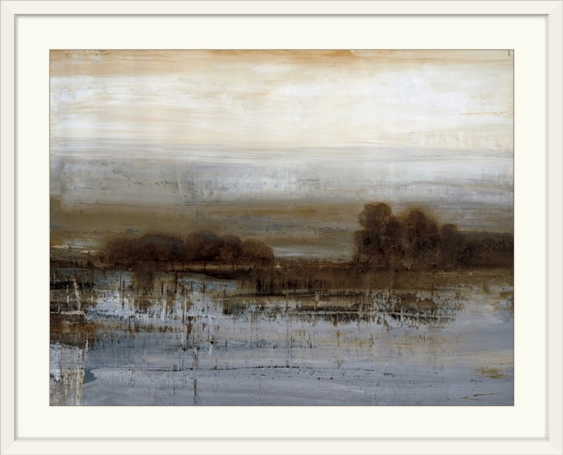 «Anjonette Silver Dawn» par Simon Addyman, reproduction d'art, Cadre blanc, H 26 po x l 32 po x P 1 po