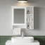 Armoire à pharmacie 3 en 1, armoire à pharmacie murale de 24 pouces avec tablette réglable et barre de tour, miroir haute définition, pour meuble-lavabo, blanc-2143545066