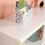 Bibliothèque blanche / pour garder la chambre bien rangée, plusieurs casiers pour couvertures, dimensions compactes et livres organisés, bords arrondis, convient aux petits espaces