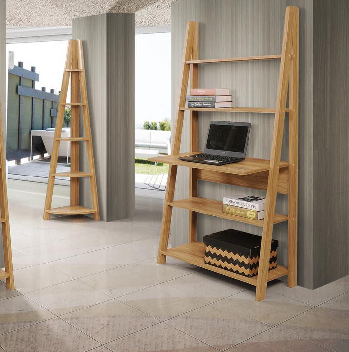 Arelious Corner Bookcase, Oak