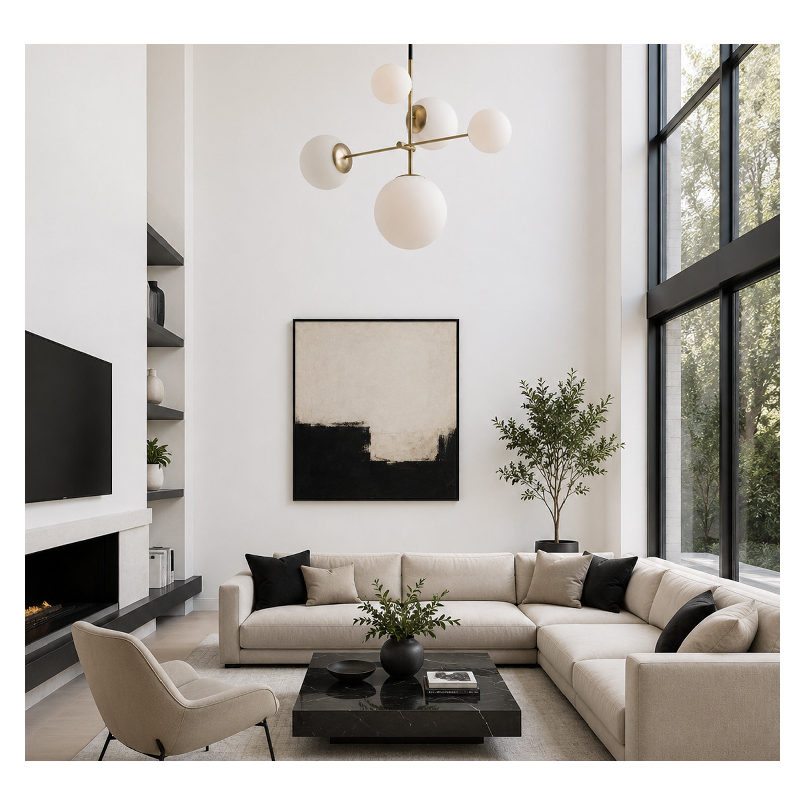 Drake 5 - Light Dimmable Sputnik Chandelier