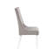Ensemble de deux chaises d'appoint en lin gris et blanc