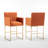 Upholstered Counter Stool With Metal Frame-595054617