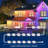 150ft Permanent Outdoor Eaves Lights, Smart Waterproof RGB IC Roof Lighting with Remote & App Control-1498290584