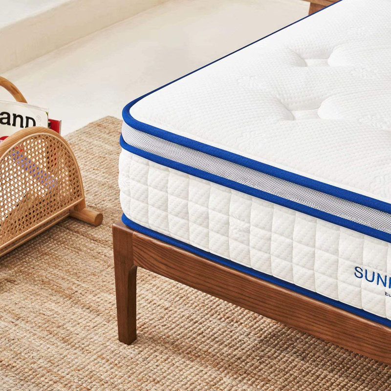 Sunrising Bedding 11" Natural Latex Hybrid Mattress Full, Euro Top, Individually Pocketed Coils, Medium Soft, Mattress, Non-Toxic, 120-Night Risk-Free Trial, 20-Year Warranty