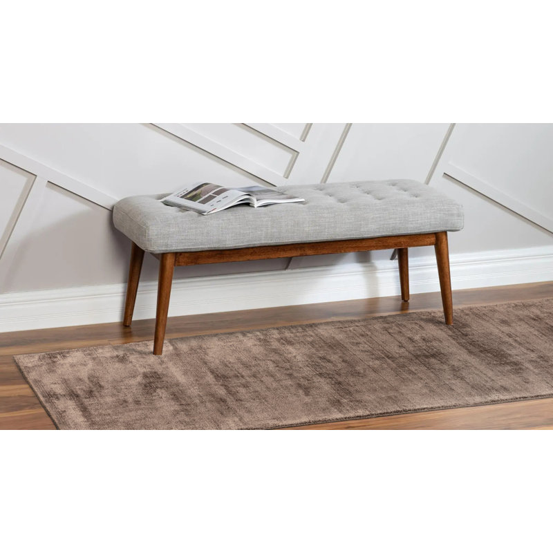 Doris Plain Silky Chocolate Rug, Runner 66 x 240cm