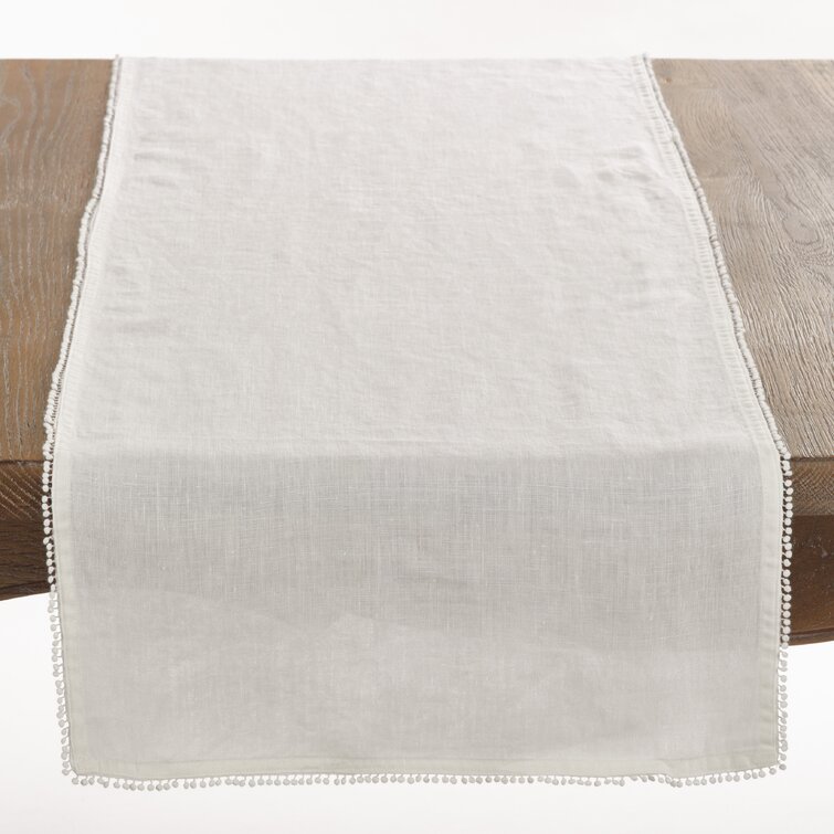 Trezza Mini Pom Pom Trim Table Runner