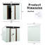 Rangement extérieur en métal de 6 pi x 5 pi, construction robuste en acier galvanisé et en aluminium, plateforme de fondation, portes coulissantes verrouillables, étapes d'assemblage faciles, support, offert-126198137