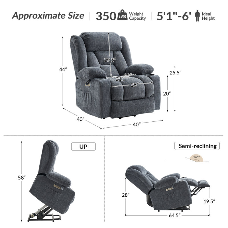 Fauteuil inclinable électrique Udi, Marine