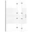 Cabine de douche rectangulaire sans cadre l 47,2 "H 55,1"