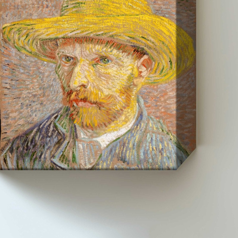 Autoportrait, 1887 par Vincent Van Gogh - Impression sur toile, 24 po x 36 po / toile tendue / ne s'applique pas