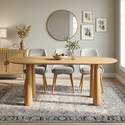 Table de cuisine ovale en bois 30 po avec 4 pieds