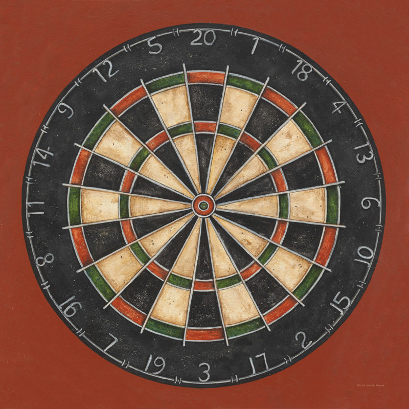 Jeu de fléchettes, H 20 po x l 20 po