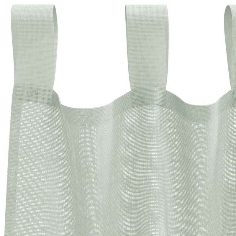 Voile Curtains With Tab Top 2 Pcs, 140cm Width x 225cm Drop, Light Grey