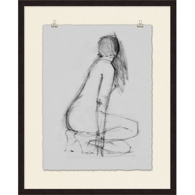 Figure Study 2' Framed Print on Glass