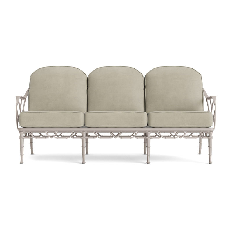 Calcutta Outdoor 3 - Seat Patio Sofa, Fusion Charcoal, Dove
