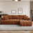 108" Chenille Compression Sectional Sofa with Chaise,Tufted Seat, No Assembly-444880990-444880986