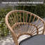 Chaise d'extérieur en métal en rotin / osier avec coussin amovible-1698652241