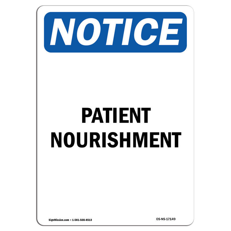 Patient Nutrition Sign