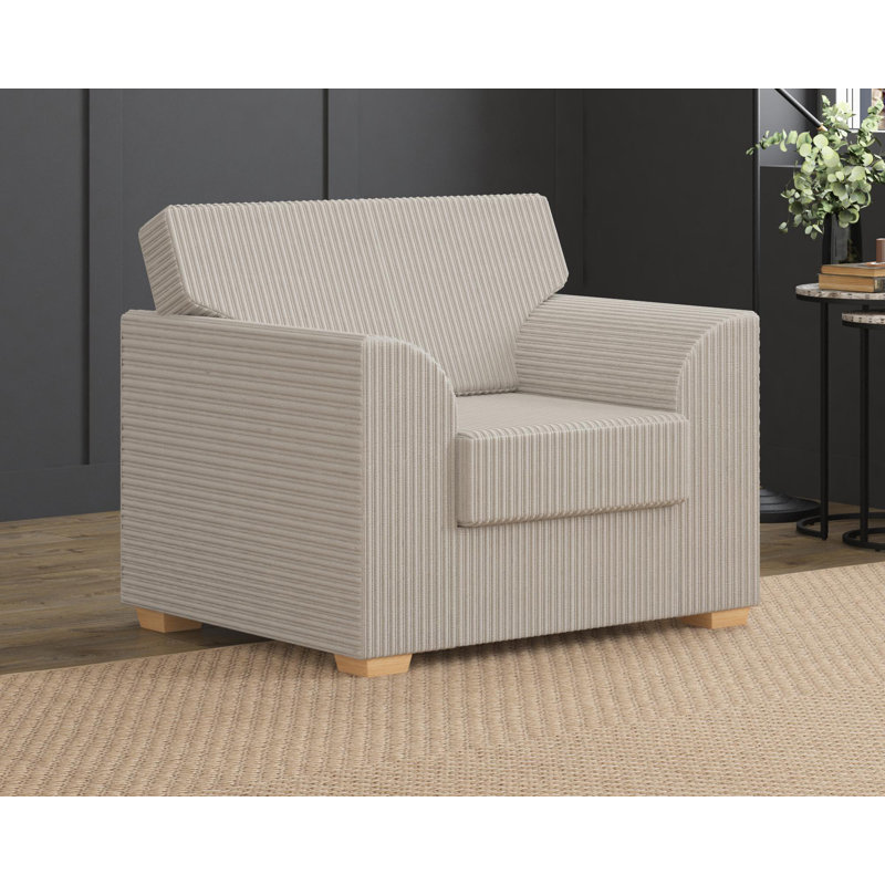 Upholstered Armchair, Stone