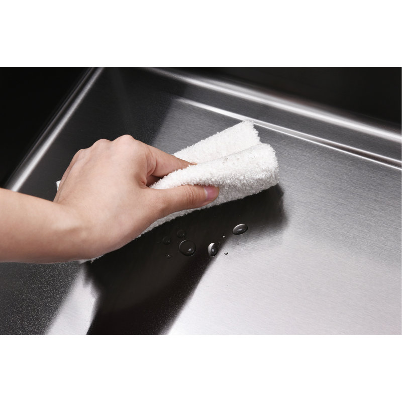 304 Stainless Steel Kitchen Basin - Flying Rain Waterfall Style With Mounting Hardware Gray Easy To Install Sink