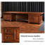 Bureau 125,98 po style américain brun sculpté