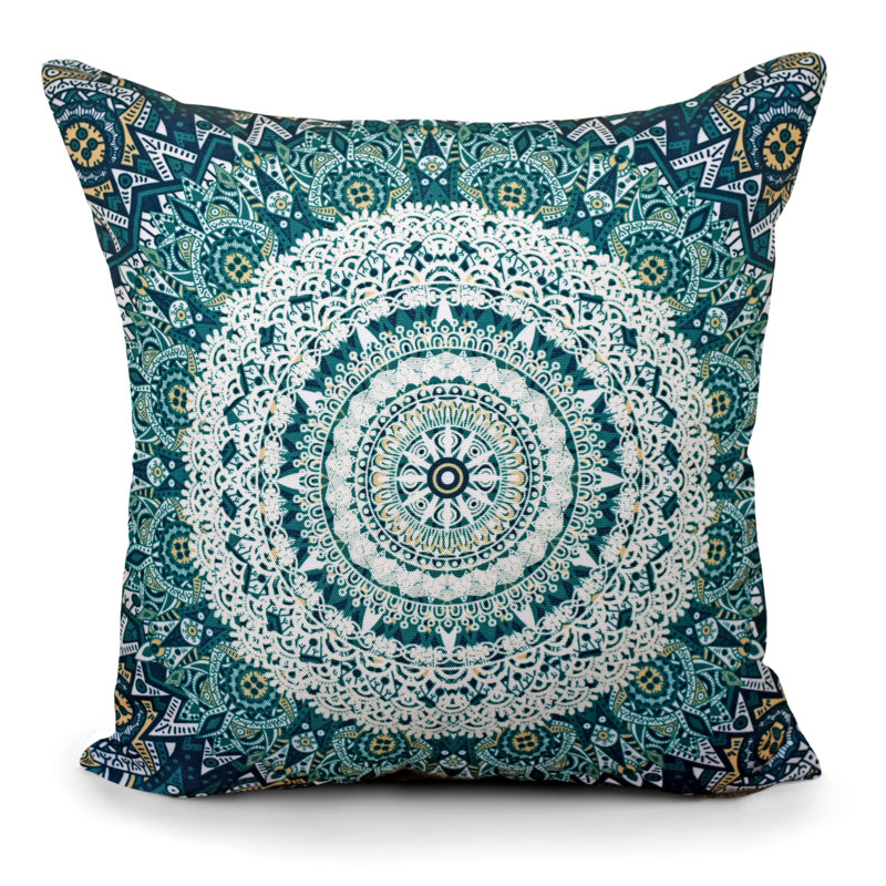 Coussin intérieur/extérieur Floral, Vert