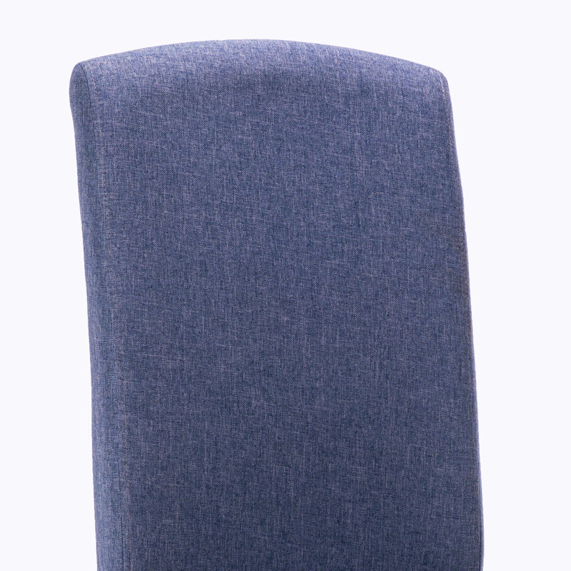 19'' H Upholstered Side Chair, Navy Blue