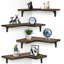 Ensemble de 4 tablettes murales en bois-1591084327