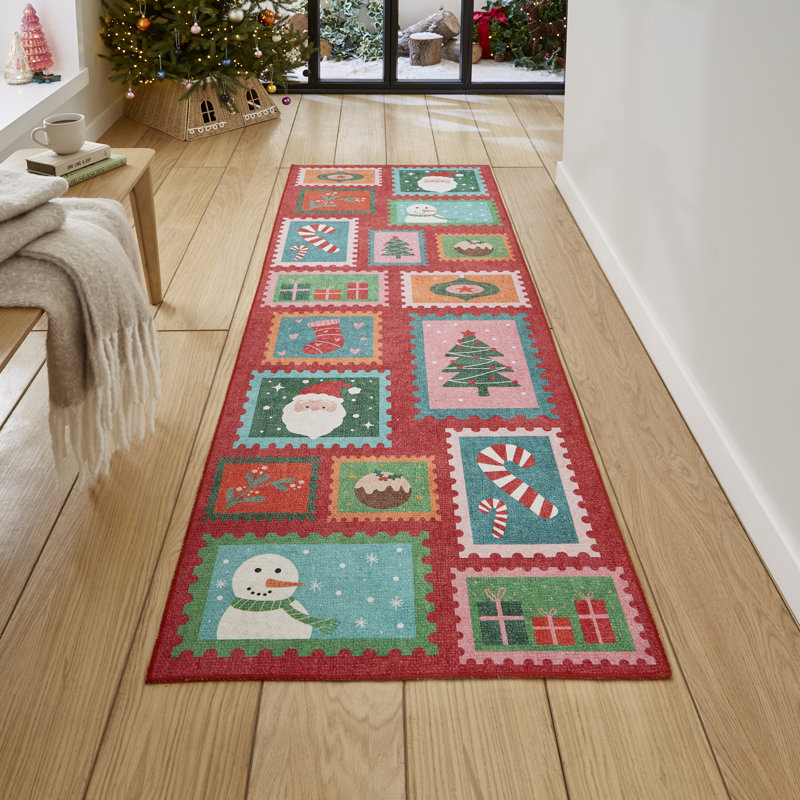 Abstract Flatweave Area Rug, Runner 61 x 230 cm