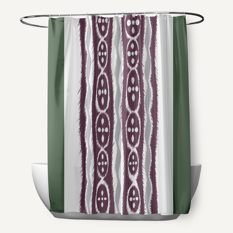 Rideau de douche Arlington, Vert / Mauve