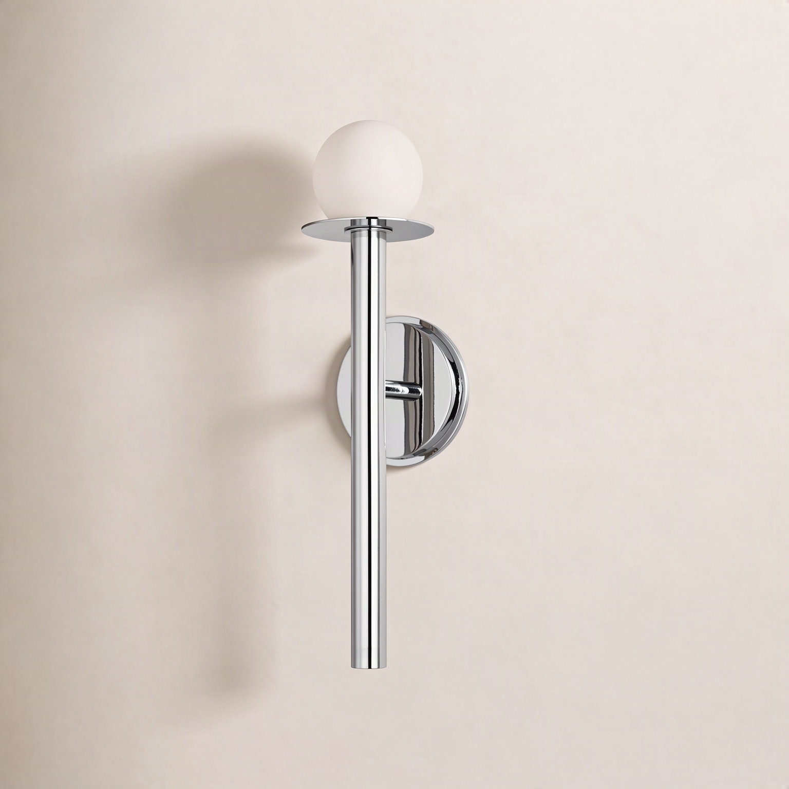 Single Light Dimmable Wallchiere, Polished Nickel
