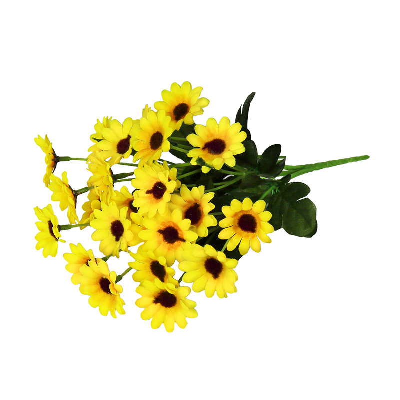 Mini-buissons de marguerite artificiels, Jaune